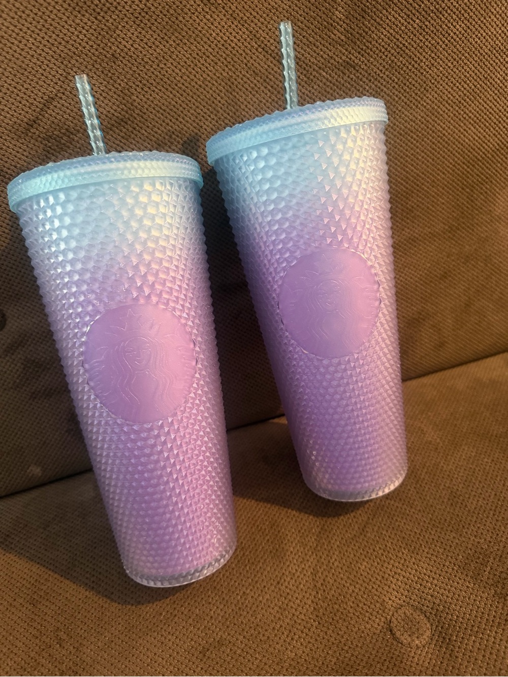 Starbucks 2024 Matte Ombré Purple Blue Tumbler 24oz Gradient Studded NWT